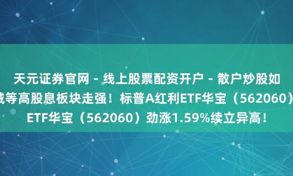 天元证券官网 - 线上股票配资开户 - 散户炒股如何杠杆注册 石化、机械等高股息板块走强！标普A红利ETF华宝（562060）劲涨1.59%续立异高！