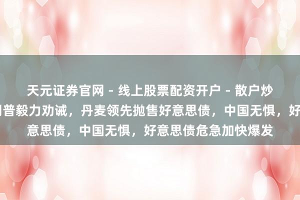 天元证券官网 - 线上股票配资开户 - 散户炒股如何杠杆注册 特朗普毅力劝诫，丹麦领先抛售好意思债，中国无惧，好意思债危急加快爆发